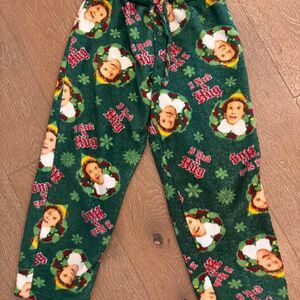 Boys Buddy the Elf Christmas Pajama Lounge Fleece Comfy Pants Size 10-12 M/L